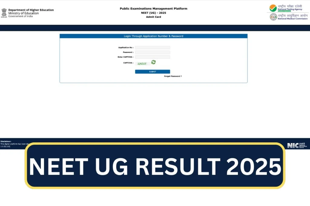 NEET UG Result 2025, Cut Off Marks & Merit List