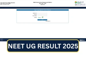 NEET UG Result 2025 (Out) – NEET Cut Off Marks & Score Card