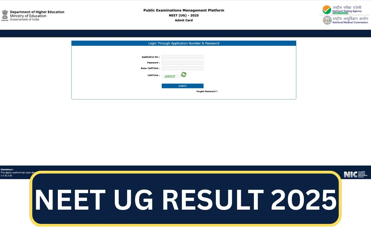 NEET UG Result 2025, Cut Off Marks & Merit List