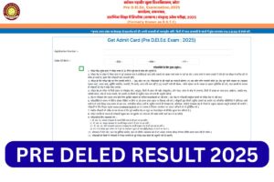 PRE DELED Result 2025 (Out), Rajasthan BSTC Cut Off Marks @ predeledraj2025.com